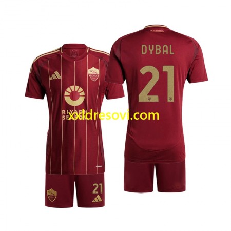 AS Roma Paulo Dybala 21 Domaći Dječji Nogometni Dres 2024-2025